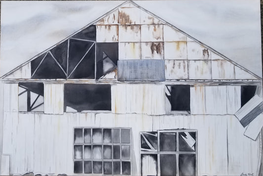 Nine Lives - 3' x 2' x 1.5"- Original Watercolor Painting on Gallery Wrapped Watercolor Canvas