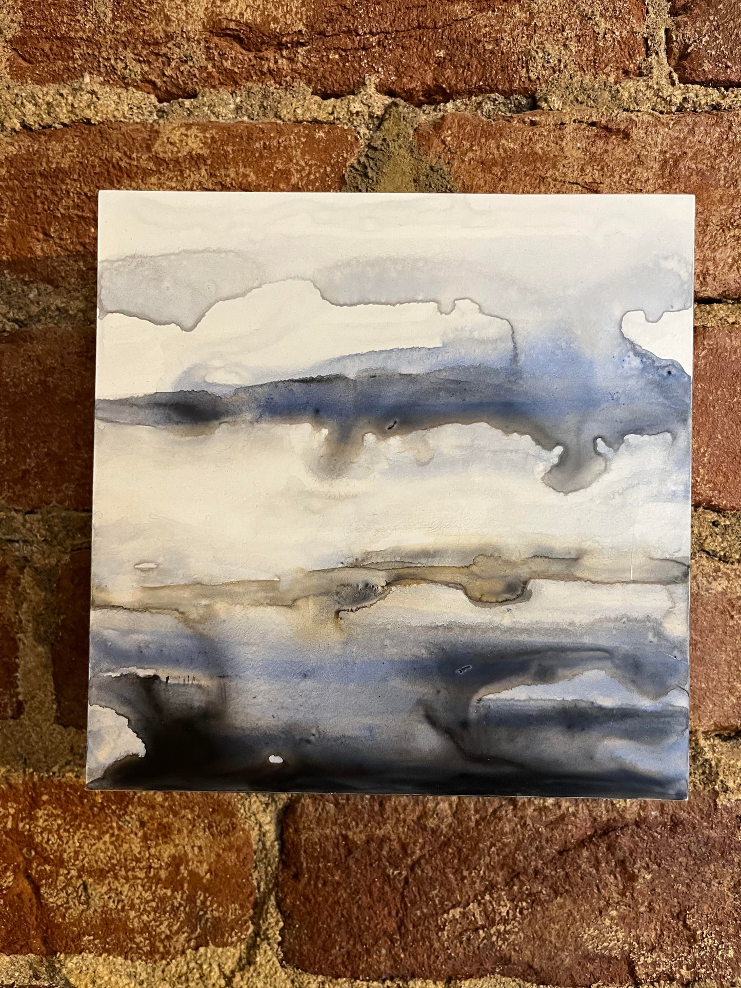 Stormy or Stony? - 6" x 6" x 1.5" - Watercolor on Clayboard Cradled Panel